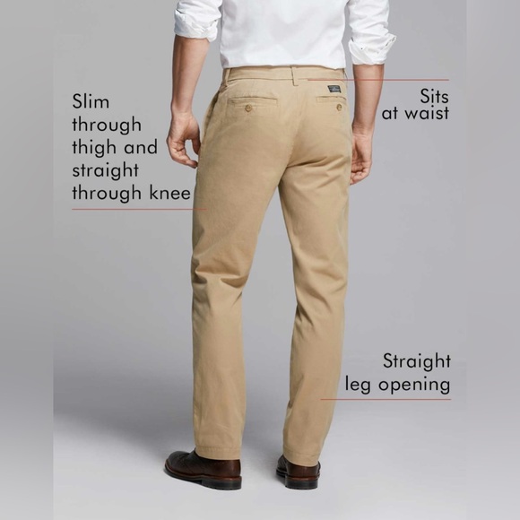 NWT 32x30 Emerson Chino Banana Republic Straight fit slim through thigh- men’s - Picture 2 of 7